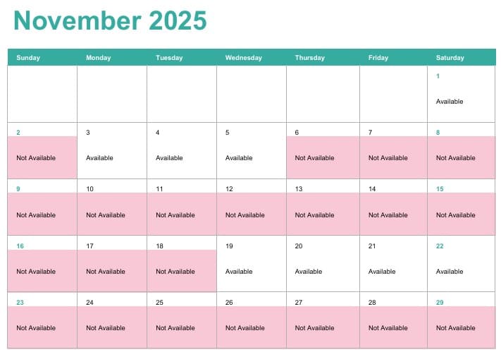 message calender